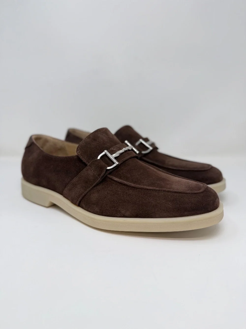 New Stuart Weitzman Aurelio Loafer Dark Brown Suede Sz 10.5